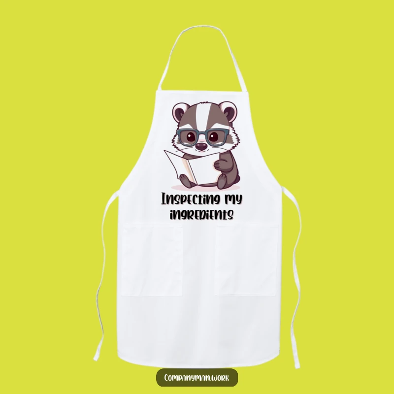 Funny Badger Chef Apron: Humorous Kitchen Wear for the Studious Cook