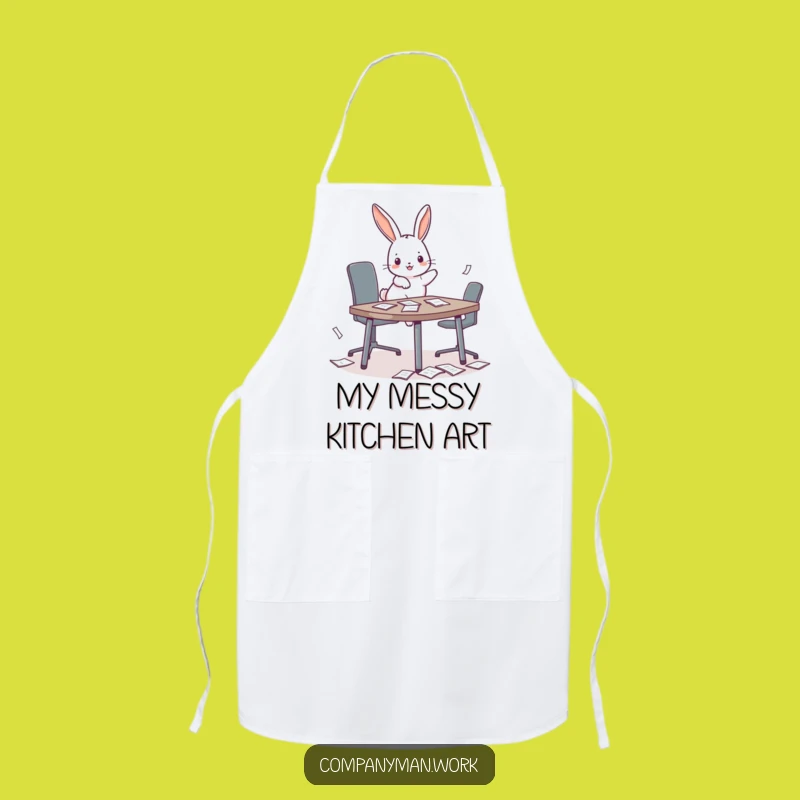 Funny Bunny Meeting Apron: Kitchen Playfulness and Office Gift