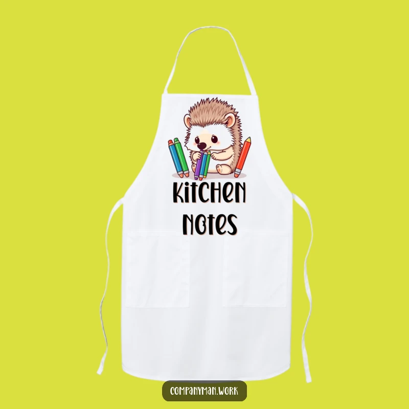 Funny Hedgehog Pen Sorter Apron: Keep Your Tools Handy with Style