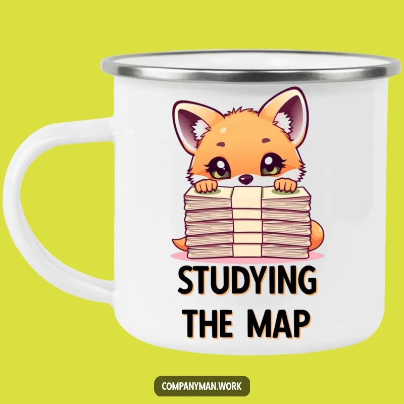 Funny Fox Cub Camp Observer Mug: Outdoor Curiosity for Investigators