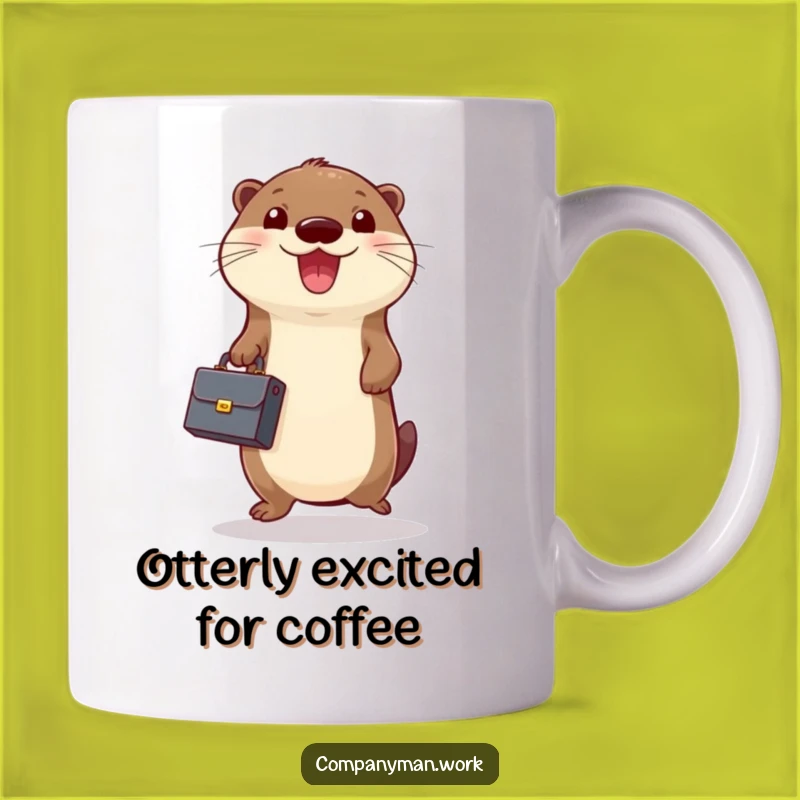 Funny Otter Business Mug: Excited Deal Maker Gift for Cheerful Otters