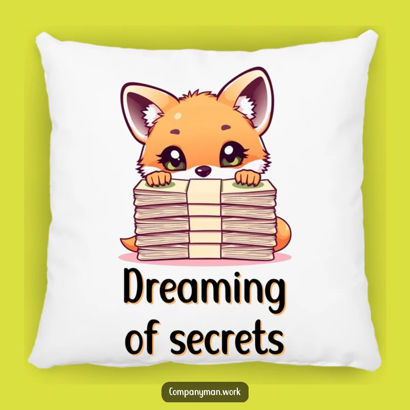 Funny Fox Cub Peek Pillow: Comfy Cushion for the Curious Observer