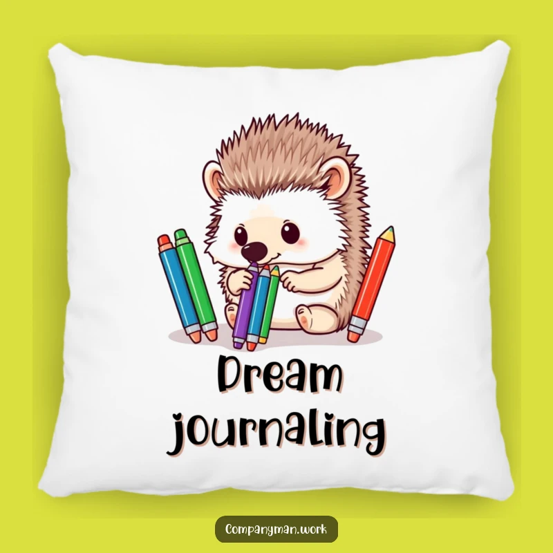 Funny Hedgehog Pen Sorter Pillow: Cozy Comfort with Organized Flair