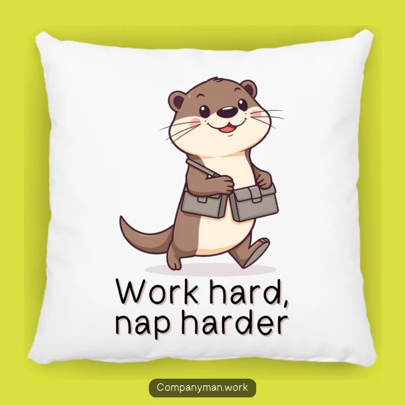 Funny Otter Pillow: Cozy Up with Hilarious Determined Vibe Gift