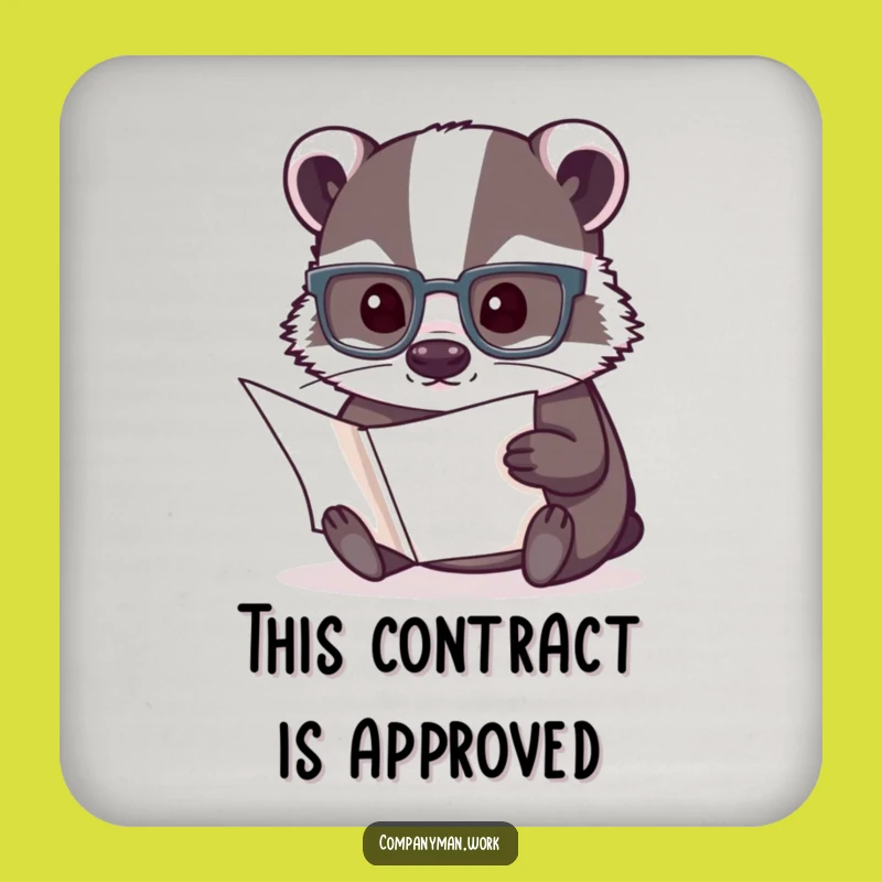 Funny Badger Coaster Set: Witty Protection for Your Surfaces