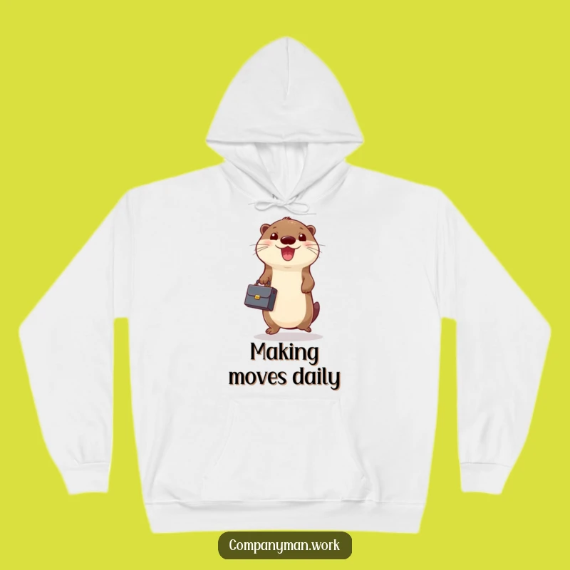 Funny Otter Business Hoodie: Cozy Comfort for Excited Achievers