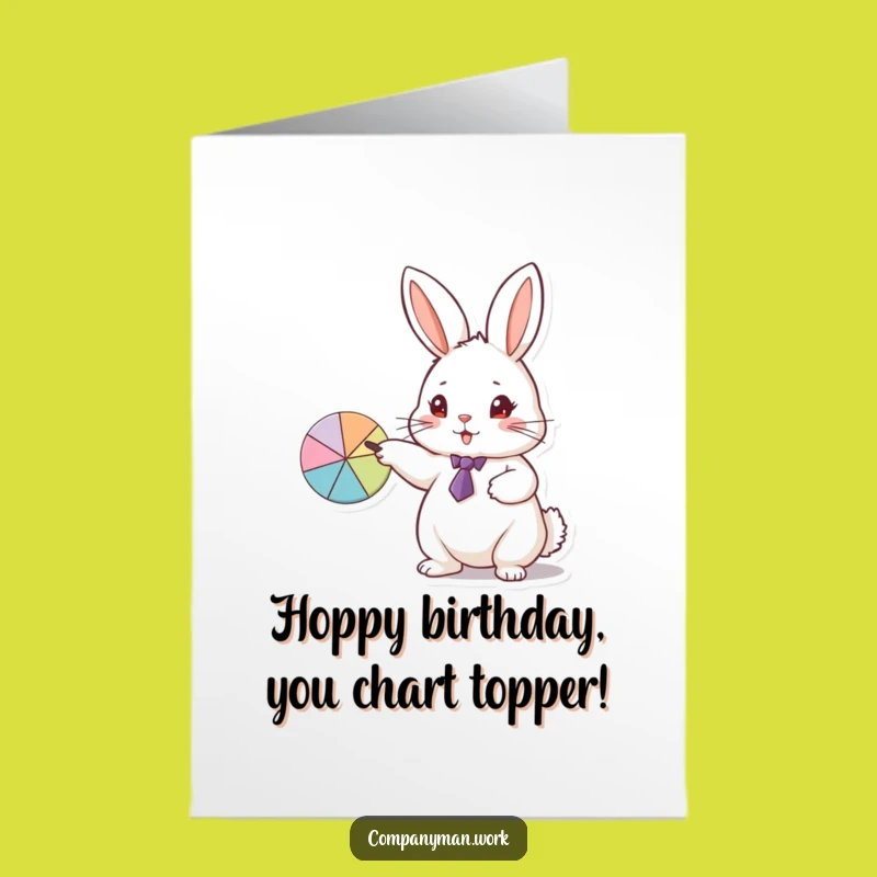 Free Printable Rabbit Birthday Card - Funny Pie Chart Downloadable Gift