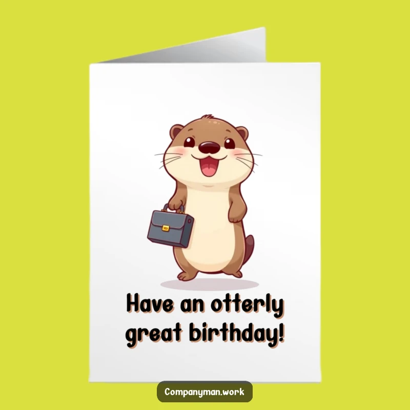 Free Printable Otter Birthday Card - Energetic Downloadable Gift for Joy
