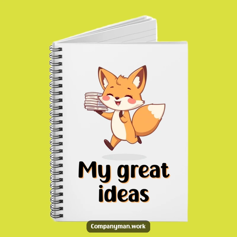 Funny Fox Skipping Papers Notebook: Hilarious Journal for Ideas & Notes
