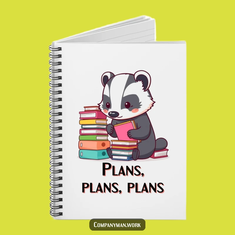 Funny Badger Organizing Folders Notebook: Hilarious Journal for Planners