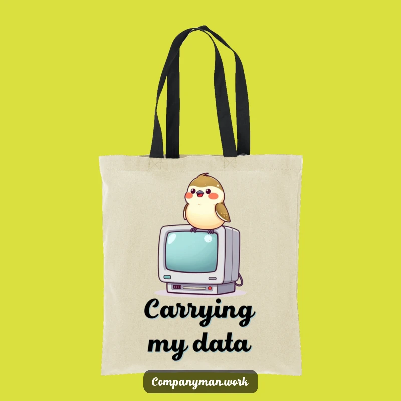 Funny Chickadee Computer Tote Bag: Carry Your Tech and Bird Love Stylishly